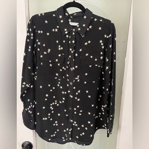 Equipment 100% Silk Shirt with stars